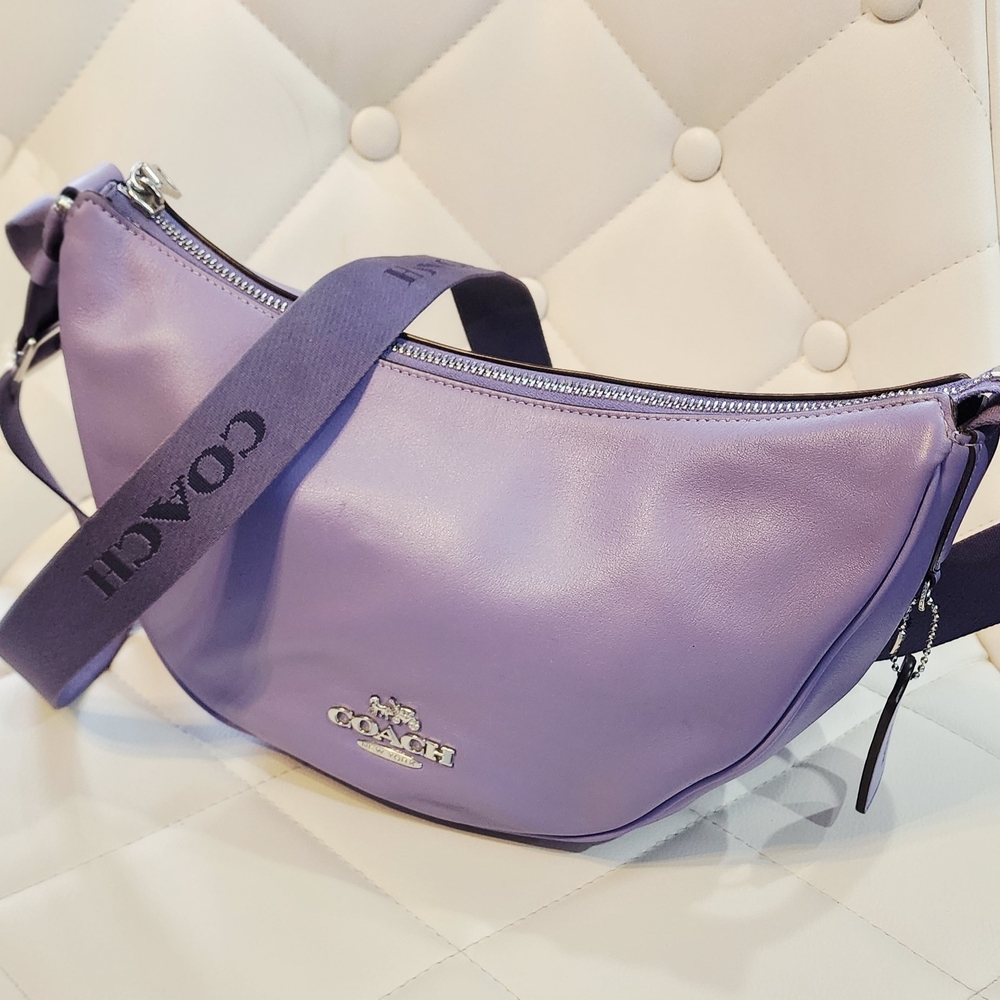 COACH PACE Shoulder Crossbody Bag Light Violet